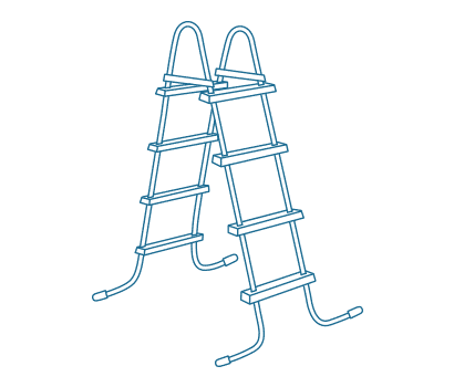 Cómodas escaleras para piscinas que se desmontan
