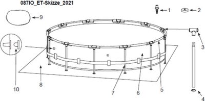 Náhradní díly Intex - Frame Pool Beachside Ø 305 x 76 cm - 128208GN - model od roku 2021