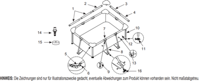 Ersatzteile Intex Frame Pool Family 300 x 200 x 75 cm - 128272NP - Modell ab 2016