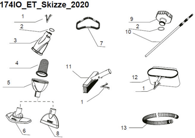 Rezervni dijelovi Intex set za čišćenje Deluxe - 128003 - modeli od 2018.