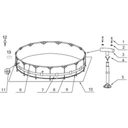 (7) Poolfolie Metal Frame Pool (inkl. Seil) 457x122 cm