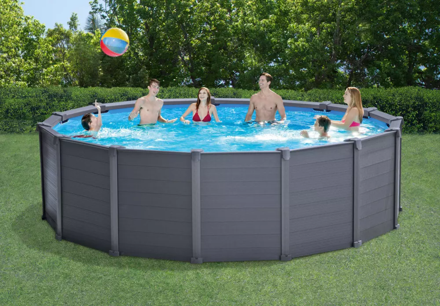 Intex Frame Pool Grafit Ø 478 x 124 cm - 1 kos