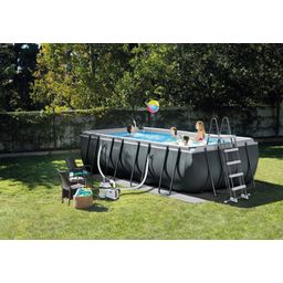 Frame Pool Ultra Quadra XTR 549 x 274 x 132cm - Set with pool, sand filter system SX1500 GN, connections, safety ladder, cover tarpaulin, and ground sheet
