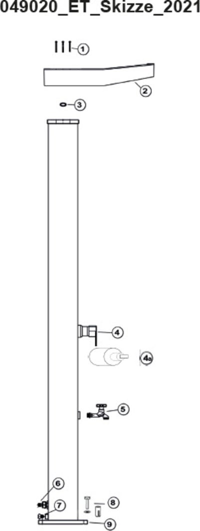 Ricambi Steinbach Doccia Solare Speedshower Deluxe - 049020 - Modello fino al 2020