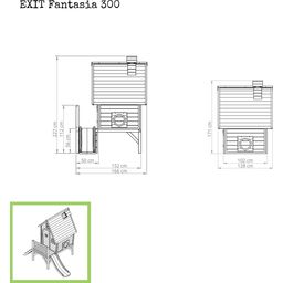 EXIT Toys Drewniany domek ogrodowy Fantasia 300 - czerwony