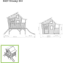 EXIT Toys Drewniany domek ogrodowy Crooky 350 - 1 szt.