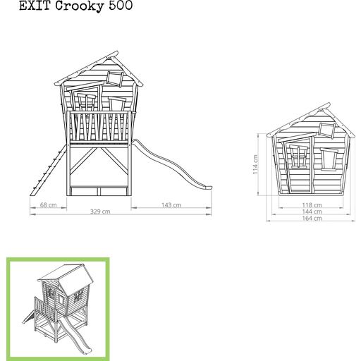 EXIT Toys Holzspielhaus Crooky 500 - 1 Stk.