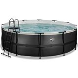 Frame Pool Ø 450 x 122cm With Cartridge Filter System - Black Leather Style