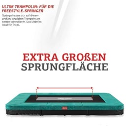 Trampoline Ultim Favorit InGround 250 x 410 cm - Gris