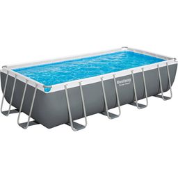 Frame Pool Komplett Set Power Steel™ 549 x 274 x 122 cm inkl. Sandfiltersystem, mörkgrå