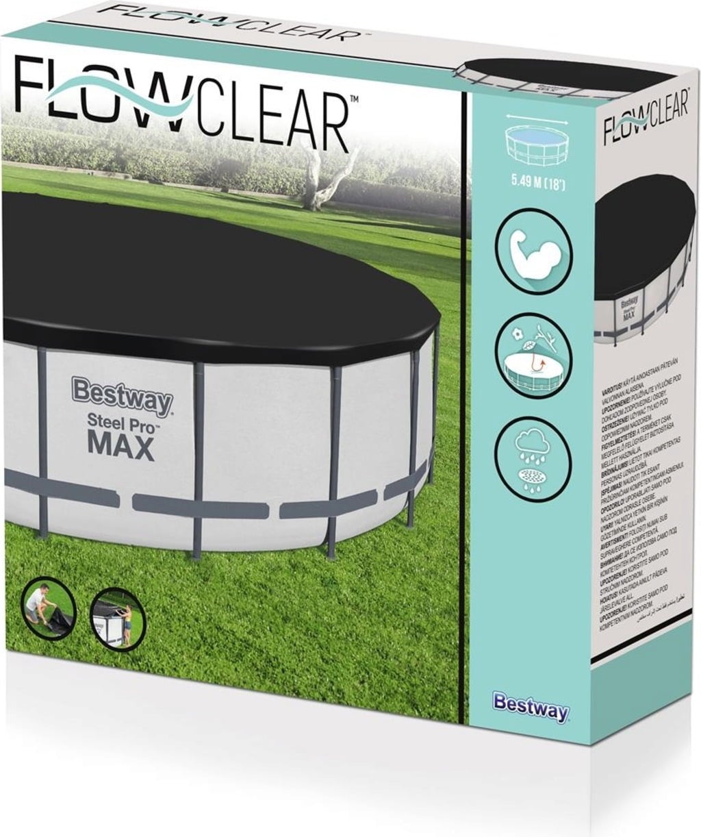 Bestway Flowclear™ PVC-Abdeckplane Ø 555 cm