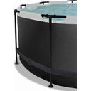 Frame Pool Ø 360 x 122 cm uklj. filterski sustav s patronama i pokrov - Black Leather Style - 1 set