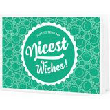 "Nicest Wishes!" Presentkort Skriv ut det själv