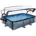 Frame Pool 220 x 150 x 65 cm incl. filtro de cartucho bomba e cobertura