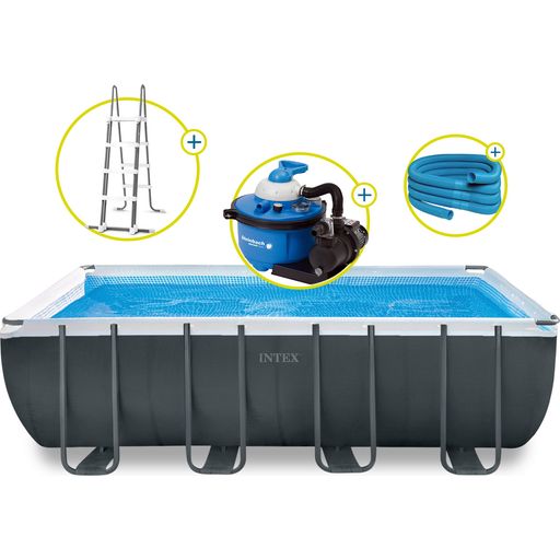 Frame Pool Ultra Quadra XTR 549 x 274 - kompletan set Basic - Set s bazenom, ljestvama, pješćanim filter sustavom i ostalim dodacima