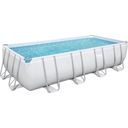 Komplet bazena z okvirjem Power Steel™ 549 x 274 x 122 cm vključno s peščenim filtrom svetlo siva