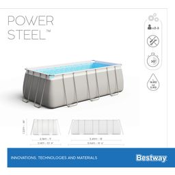 Komplet bazena z okvirjem Power Steel™ 549 x 274 x 122 cm vključno s peščenim filtrom svetlo siva - 1 Set