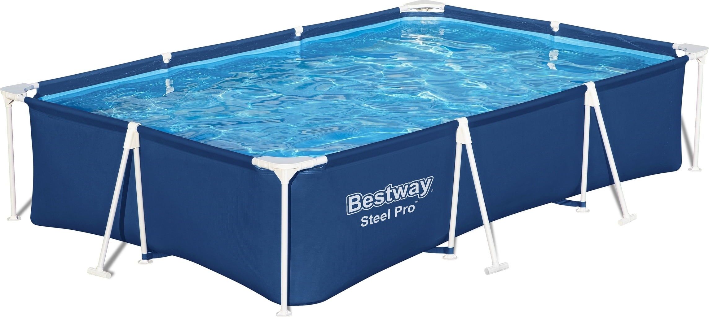 Piscina Steel Pro™ Rettangolare 300 x 201 x 66 cm - Inclusa Pompa Filtro - Blu Scuro - 1 set