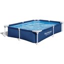 Steel Pro™ Frame Pool bez pompy 221 x 150 x 43 cm, ciemny niebieski, prostokątny - 1 szt.
