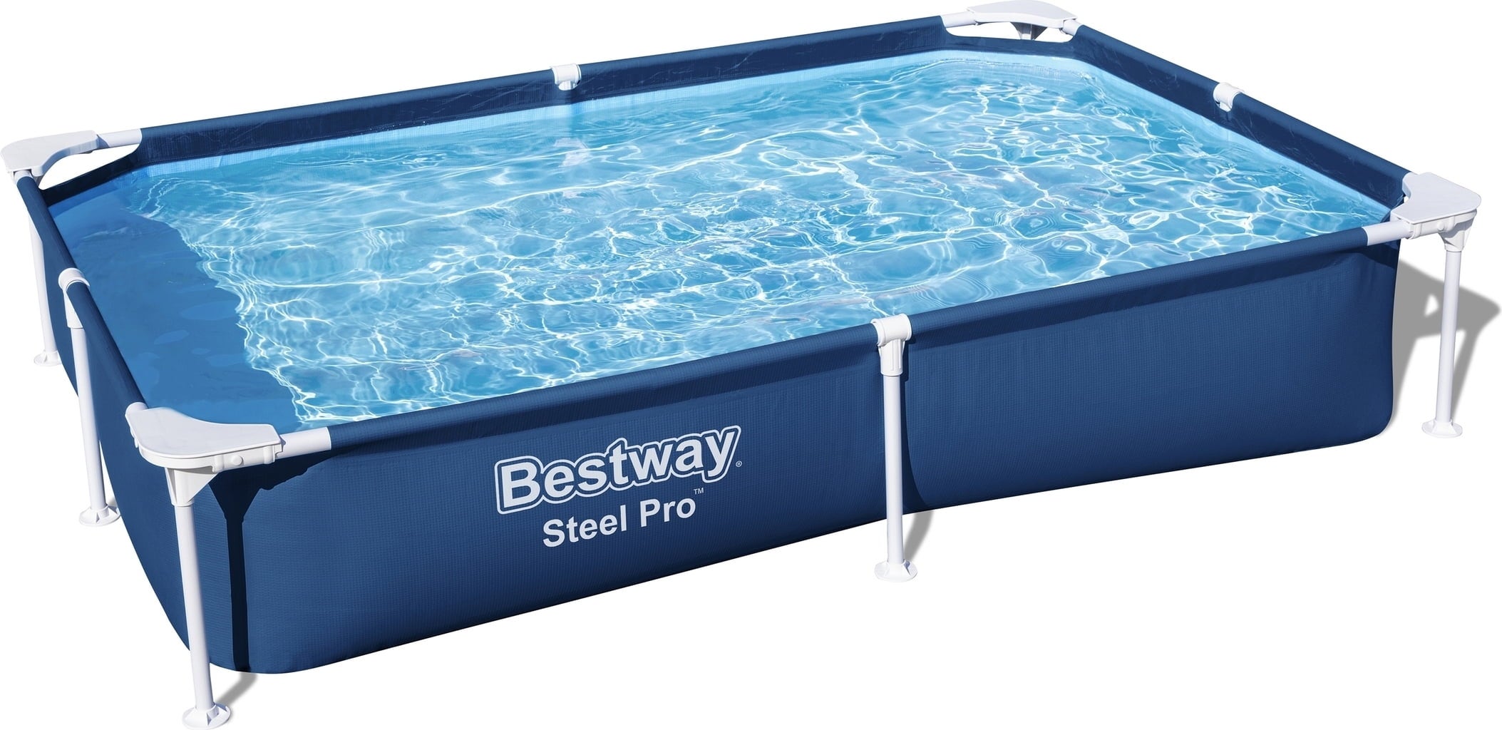 Steel Pro™ Frame bazen bez pumpe 221 x 150 x 43 cm, tamnoplavi, kvadratni
