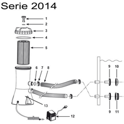 Rezervni deli za kartušni filter Tip Eco 3300 TÜV / GS / model 2014