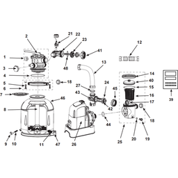 Pompa Filtro a Sabbia Krystal Clear 10 m³ con clorinatore Modello ECO-20220
