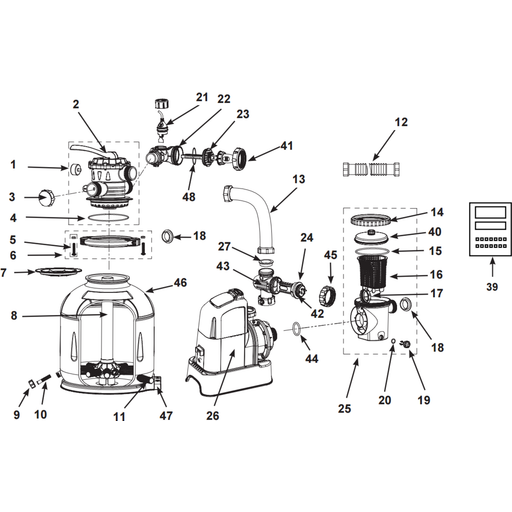 Pompa Filtro a Sabbia Krystal Clear 10 m³ con clorinatore Modello ECO-20220