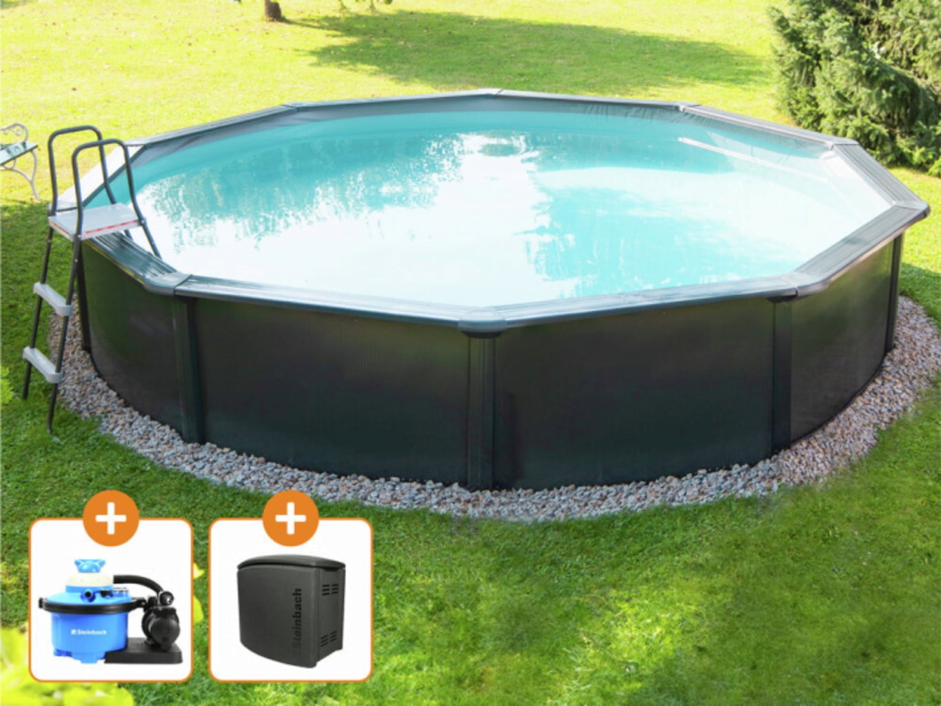 Nuovo de Luxe II Steel Wall Pool Set Medium - 1 set