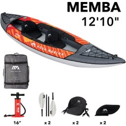 Kajak Memba – Oranje/Grijs, Voor 2 Personen - 1 set