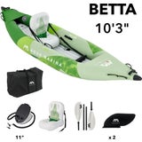 Aqua Marina Betta Kayak - Green, 1 Person