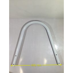 Aufstellbeckenleiter Stahlrohr für Pools mit 91 cm Höhe - (1) U-Förmige Handläufe