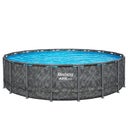 APX365™ Winterfestes Frame Pool Komplett-Set Ø 549 x 132 cm - Set mit Pool, Sandfilteranlage, Filterbällen, Sicherheitsleiter, Abdeckplane, Reparaturflicken