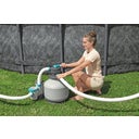 APX365™ Winterfestes Frame Pool Komplett-Set Ø 549 x 132 cm - Set mit Pool, Sandfilteranlage, Filterbällen, Sicherheitsleiter, Abdeckplane, Reparaturflicken