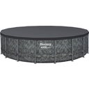 APX365™ Winterfestes Frame Pool Komplett-Set Ø 549 x 132 cm - Set mit Pool, Sandfilteranlage, Filterbällen, Sicherheitsleiter, Abdeckplane, Reparaturflicken