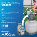 APX365™ Winterfestes Frame Pool Komplett-Set Ø 549 x 132 cm - Set mit Pool, Sandfilteranlage, Filterbällen, Sicherheitsleiter, Abdeckplane, Reparaturflicken