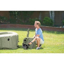 Wanna z hydromasażem PureSPA Bubble Massage Olive Green Ø 216 x 71 cm - 6 osób - 1 szt.