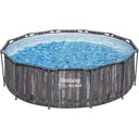 Frame Pool Set Steel Pro MAX™ inkl. Filterpumpe Ø 366 x 100 cm - Holz-Optik