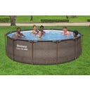 Frame Pool Set Steel Pro MAX™ inkl. Filterpumpe Ø 366 x 100 cm - Rattan-Optik