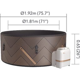 MONO-ECO - VERTO - Rigid Portable Spa - ø 192 x 65 cm - 8 Personen - 1 Stk.