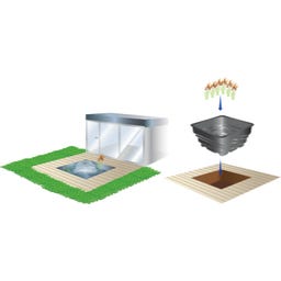 Heissner Bassin de Jardin Carré 150 x 150 x 45 cm - 900 l