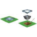 Bazen za ribnjak pravokutni 49 x 79 x 45 cm - 110 l