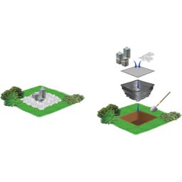 Heissner Bassin de Jardin Carré 150 x 150 x 45 cm - 900 l