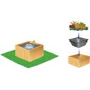 Bassin de Jardin Rectangulaire 49 x 79 x 45 cm - 110 l