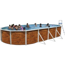 Dekorfolie Holz für Nuovo Deluxe und Nuovo Deluxe Duo Pool Oval