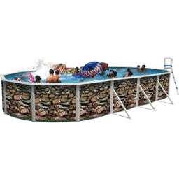 Dekorfolie Stein für Nuovo Deluxe und Nuovo Deluxe Duo Pool Oval