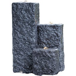 Heissner Tuinfontein Neptun LED - Zwart - 12 x 12 x 15/25/40 cm