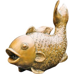Figurine Décorative pour Bassin en Forme de Grand Poisson - 43 x 18 x 29 cm