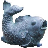 Figurine D&eacute;corative pour Bassin en Forme de Poisson Coloris Bronze