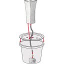 HEISSNER Gartenbrunnen Neptun LED - Schwarz - 12 x 12 x 15/25/40 cm