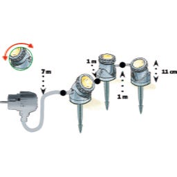 Heissner Undervattens LED-Spot med Transformator - 1,5 W / 50 lm